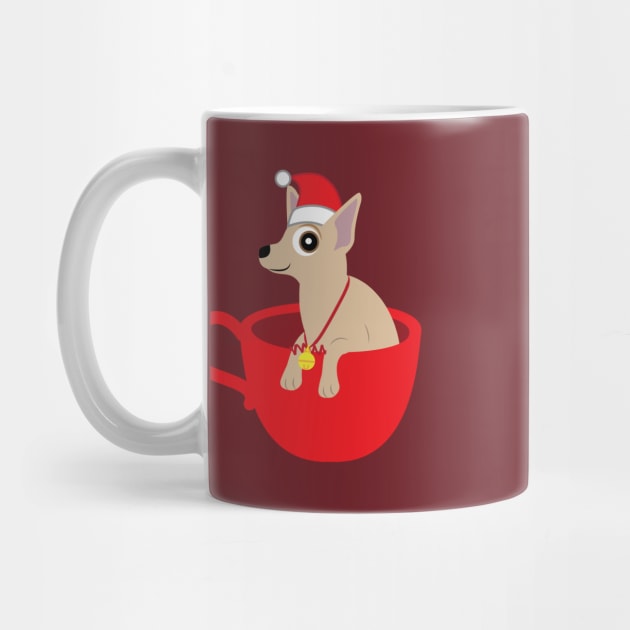 Cute Christmas Teacup Chihuahua by PenguinCornerStore